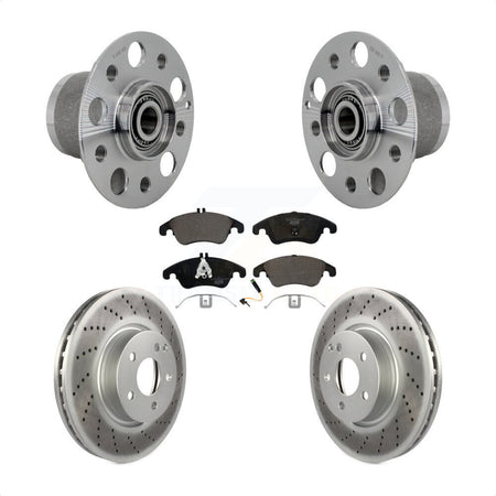Front Hub Bearing Coated Disc Brake Rotor Pad Kit For Mercedes-Benz C300 E350 C350 SLC300 KBB-132138