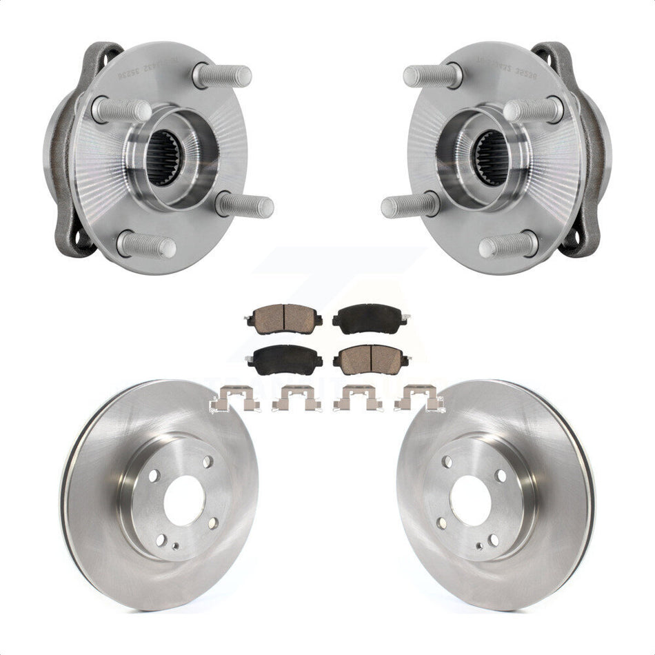 Front Hub Bearing Assembly Disc Brake Rotor And Ceramic Pad Kit For Toyota Yaris iA Scion KBB-132160