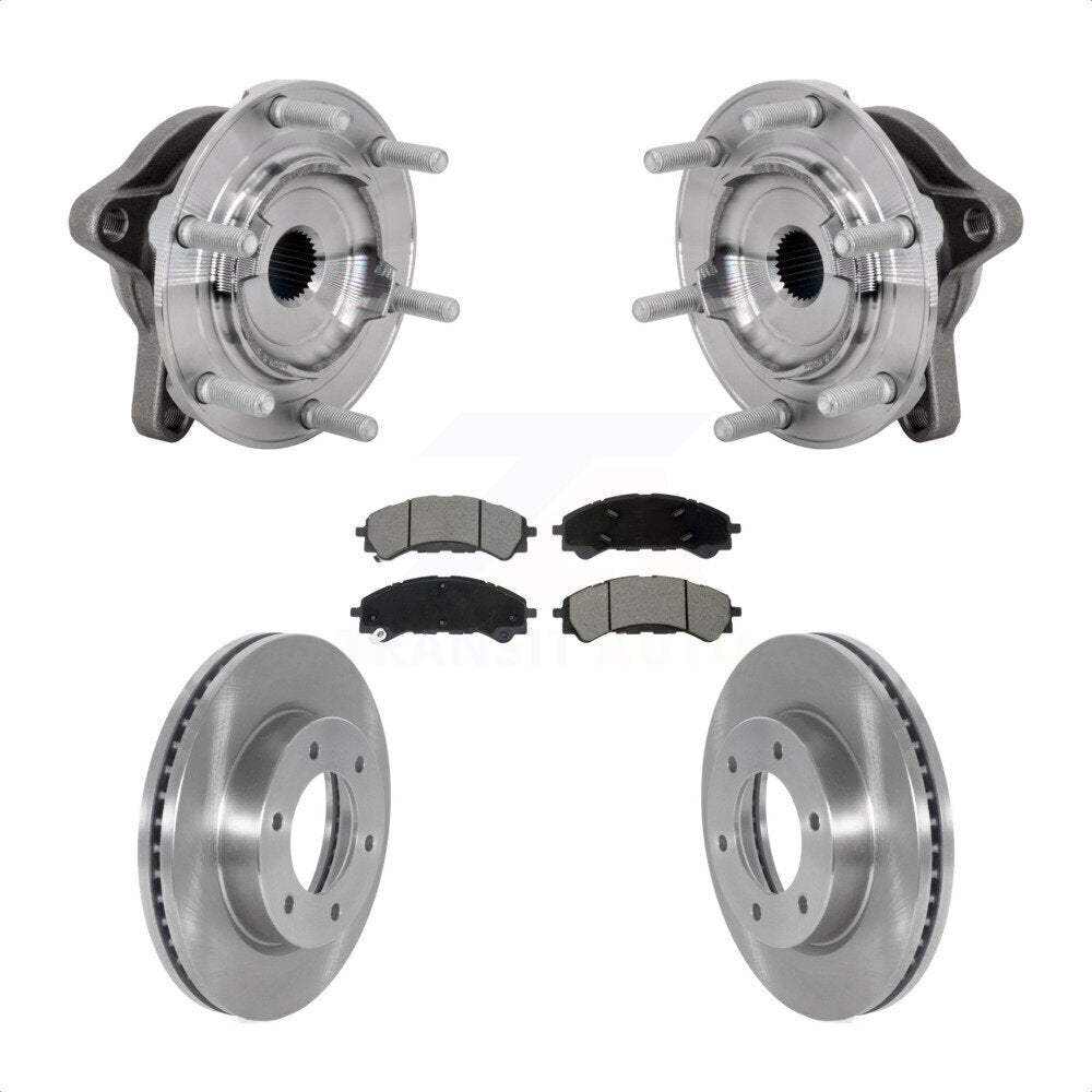 Front Hub Bearing Assembly Disc Brake Rotors And Pads Kit For 2019-2023 Ford Ranger 4WD KBB-132161