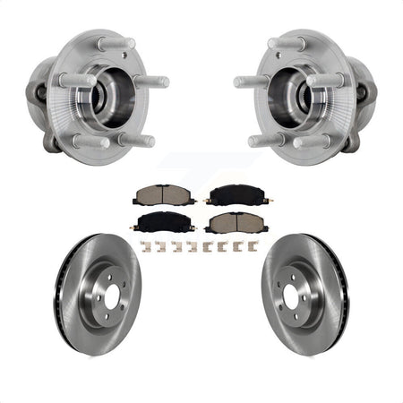 Front Hub Bearing Brake Rotor And Pad Kit For 2020-2022 Ford Explorer Lincoln Aviator AWD KBB-132163