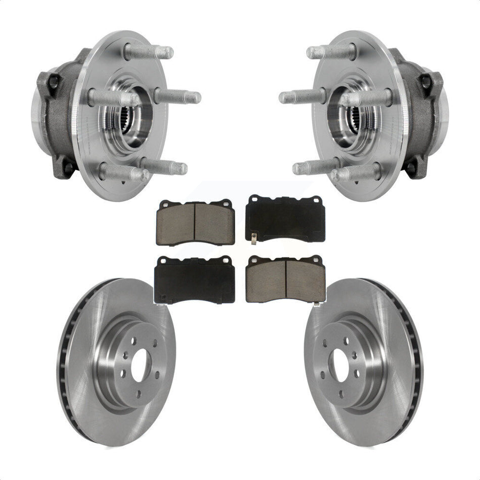 Front Hub Bearing Assembly Disc Brake Rotors And Ceramic Pads Kit For Tesla S X KBB-132164