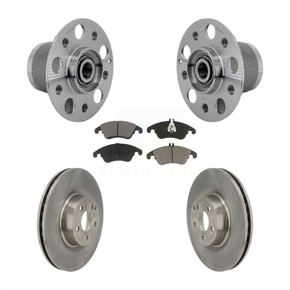 Front Hub Bearing Assembly Disc Brake Rotors And Pads Kit For Mercedes-Benz C250 E550 KBB-132169