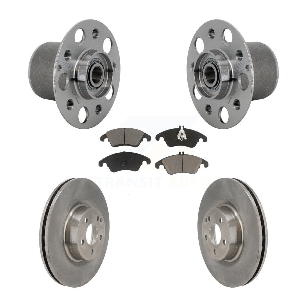 Front Hub Bearing Assembly Disc Brake Rotors And Pads Kit For Mercedes-Benz E400 E550 KBB-132170