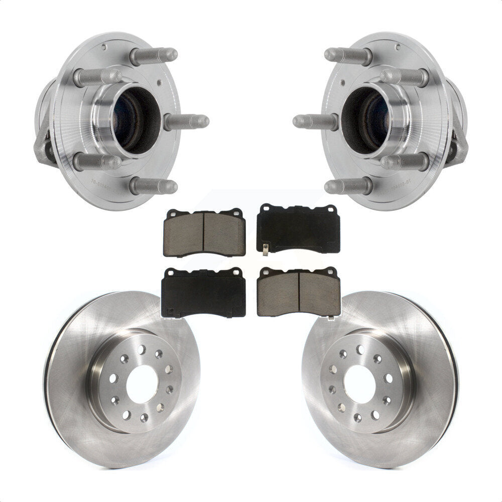 Front Hub Bearing Assembly Disc Brake Rotor Pad Kit For Chevrolet Camaro Cadillac CTS CT6 KBB-132173