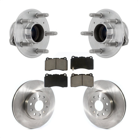 Front Hub Bearing Assembly Disc Brake Rotor Pad Kit For Chevrolet Camaro Cadillac CTS CT6 KBB-132173