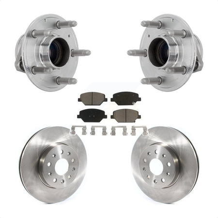 Front Hub Bearing Disc Brake Rotor & Pad Kit For Chevrolet Camaro Without Brembo Calipers KBB-132174