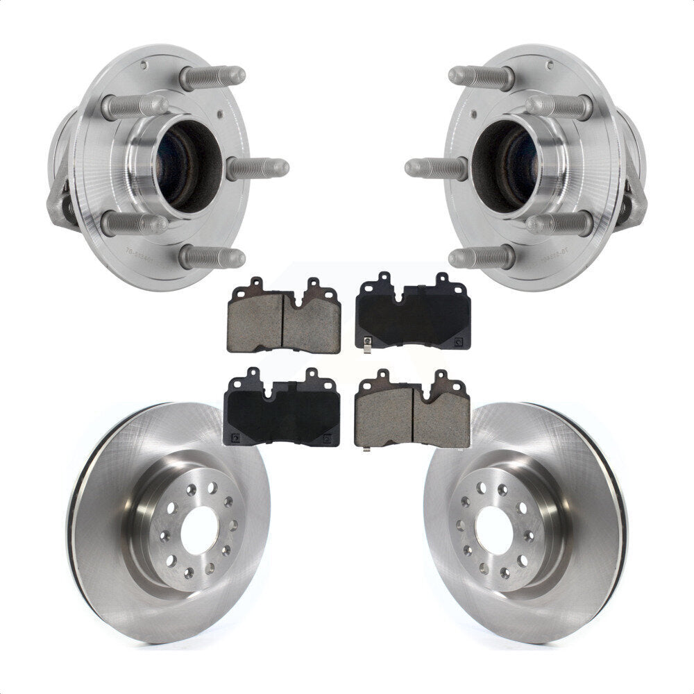Front Hub Bearing Assembly Disc Brake Rotor And Ceramic Pad Kit For 2019 Cadillac CT6 RWD KBB-132176