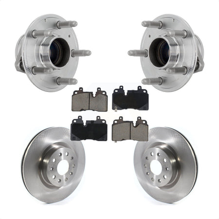 Front Hub Bearing Assembly Disc Brake Rotor And Ceramic Pad Kit For 2019 Cadillac CT6 RWD KBB-132176