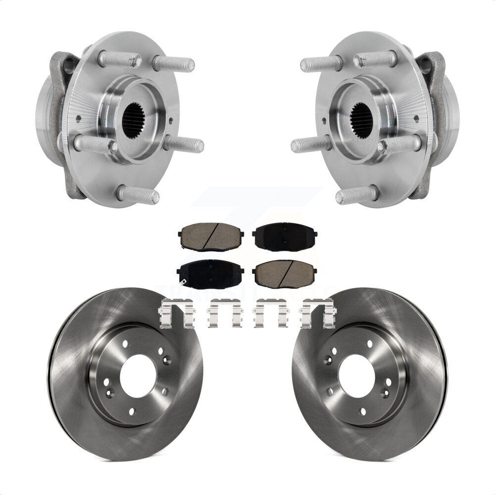 Front Hub Bearing Assembly Disc Brake Rotors And Pads Kit For Hyundai Kona Kia Seltos KBB-132180