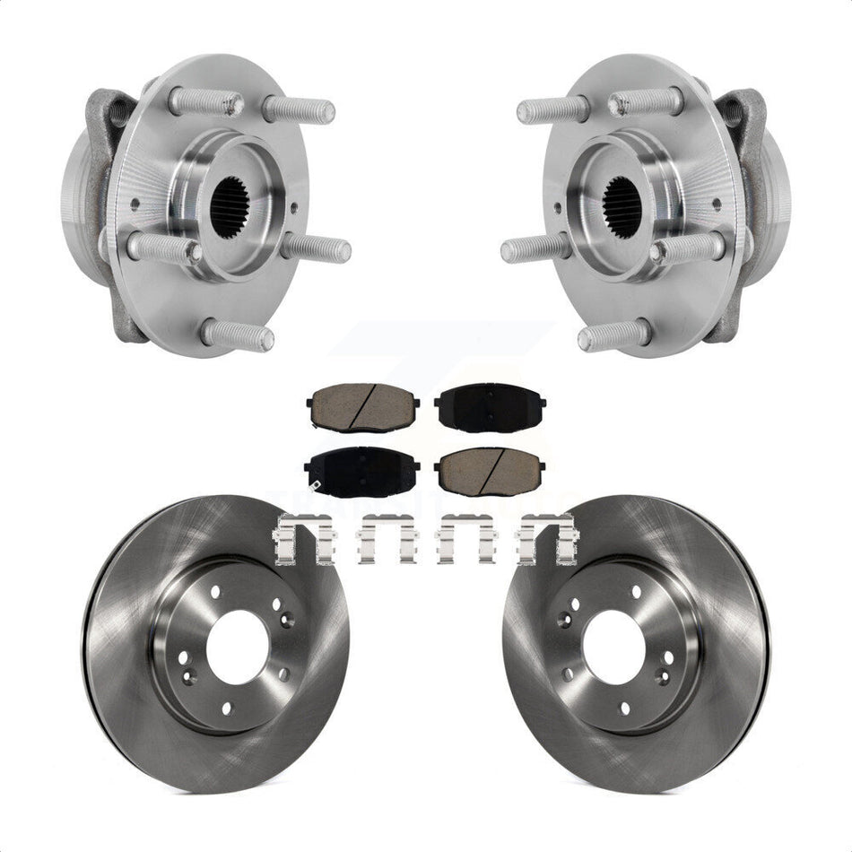 Front Hub Bearing Assembly Disc Brake Rotors And Pads Kit For Hyundai Kona Kia Seltos KBB-132180