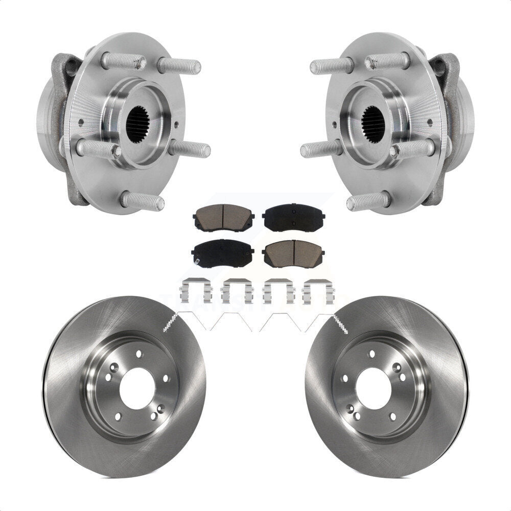 Front Hub Bearing Assembly Disc Brake Rotors And Pads Kit For Hyundai Kona Kia Seltos KBB-132181