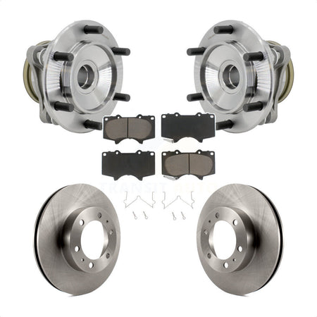 Front Hub Bearing Assembly Disc Brake Rotor Pads Kit For Toyota Tacoma 4Runner FJ Cruiser KBB-132182