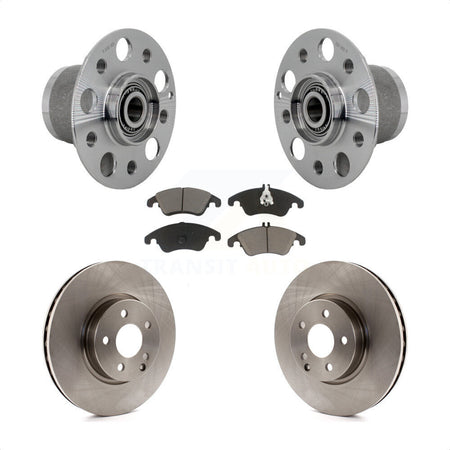Front Hub Bearing Assembly Brake Rotor & Pads Kit For Mercedes-Benz C300 E350 C350 SLC300 KBB-132201