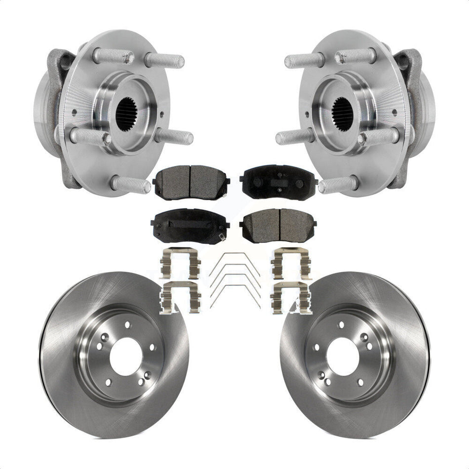 Front Hub Bearing Assembly Disc Brake Rotors And Pads Kit For Hyundai Kona Kia Seltos KBB-132211