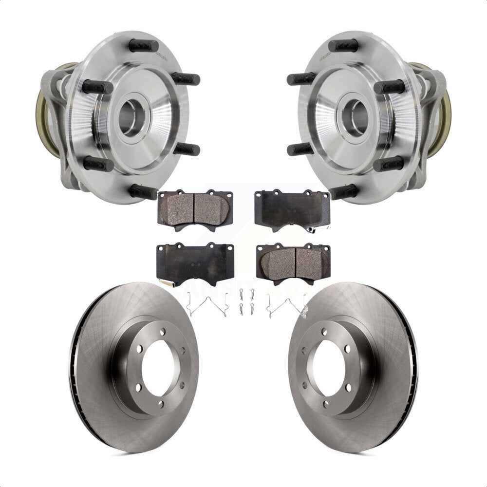 Front Hub Bearing Assembly Disc Brake Rotors And Pads Kit For Toyota 4Runner RWD KBB-132217