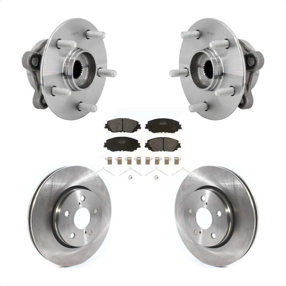 Front Hub Bearing Brake Rotor Pad Kit For 2019 Toyota C-HR Vehicles Manufactured In Japan KBB-132219