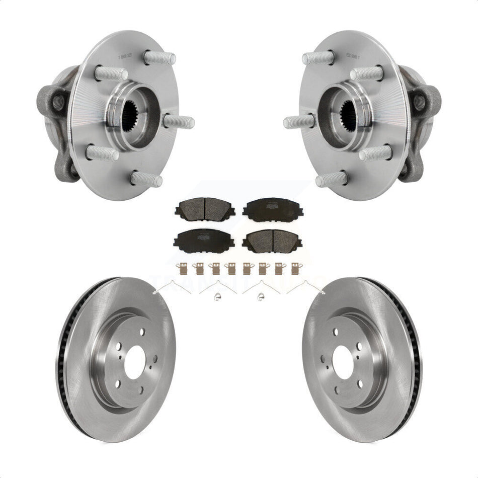 Front Hub Bearing Assembly Disc Brake Rotor & Pads Kit For Toyota C-HR Lexus UX250h UX200 KBB-132220