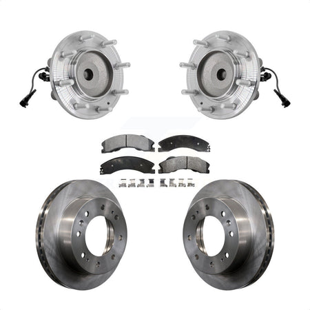 Front Hub Bearing Disc Brake Rotor Pad Kit For GMC Sierra 3500 HD Chevrolet Silverado RWD KBB-132223