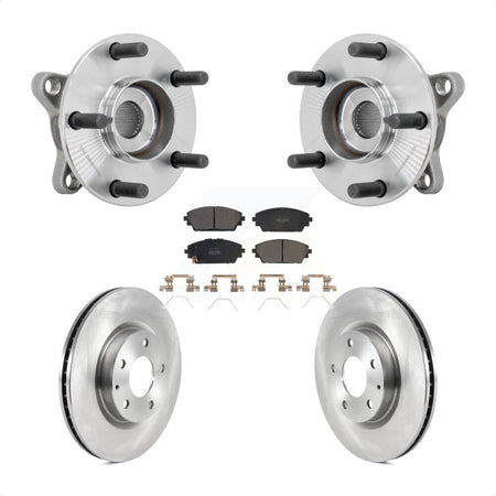 Front Hub Bearing Brake Rotor & Pad Kit For 21-22 Mazda 3 Vehicles Manufactured In Mexico KBB-132231