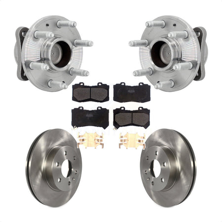 Front Hub Bearing Brake Rotor And Pad Kit For 2015-2020 Chevrolet Colorado GMC Canyon RWD KBB-132235