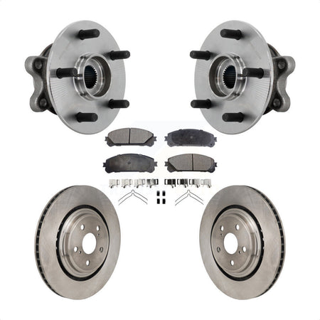 Front Hub Bearing Assembly Disc Brake Rotors And Pads Kit For 2020-2022 Toyota Highlander KBB-132238