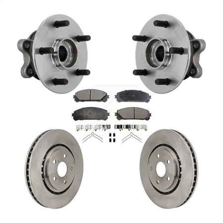 Front Hub Bearing Assembly Disc Brake Rotors And Pads Kit For 2021-2023 Toyota Sienna KBB-132239
