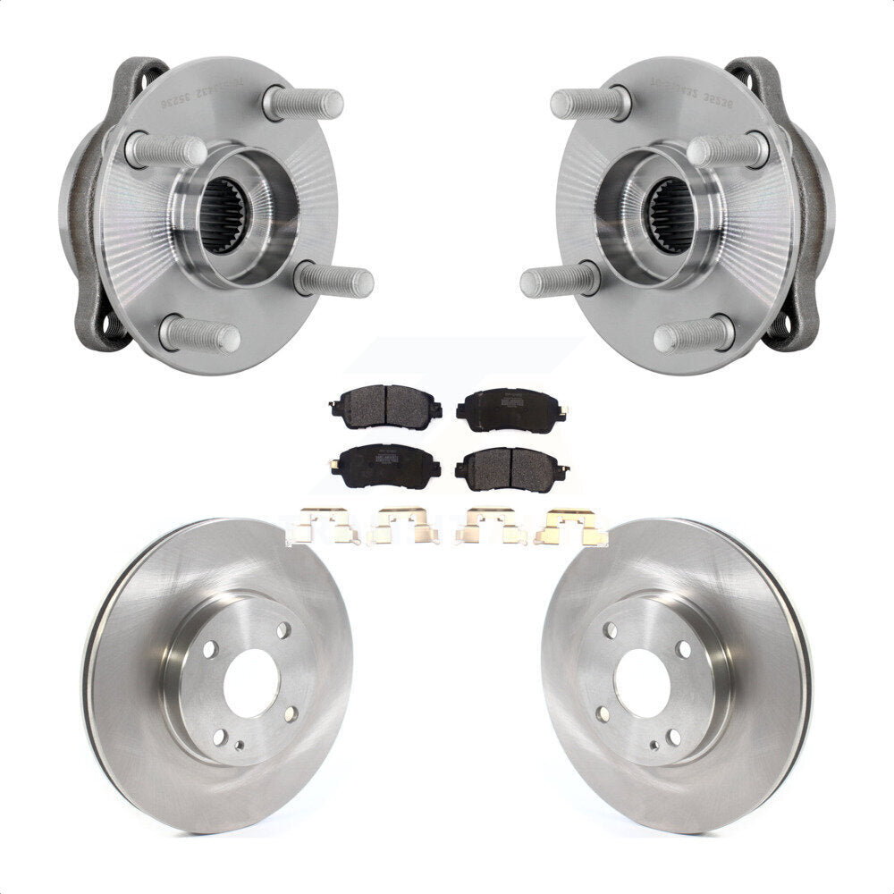Front Hub Bearing Assembly Disc Brake Rotors And Pads Kit For Toyota Yaris iA Scion KBB-132240