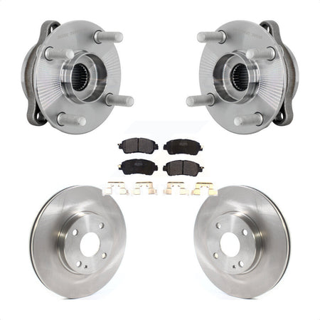 Front Hub Bearing Assembly Disc Brake Rotors And Pads Kit For Toyota Yaris iA Scion KBB-132240