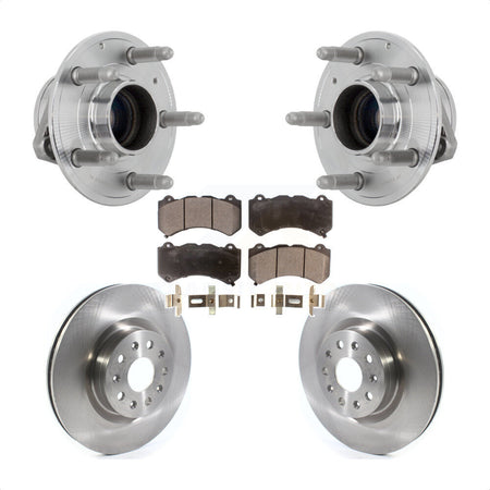 Front Hub Bearing Brake Rotor Pads Kit For 16 Cadillac CTS Vsport Premium with RWD KBB-132241
