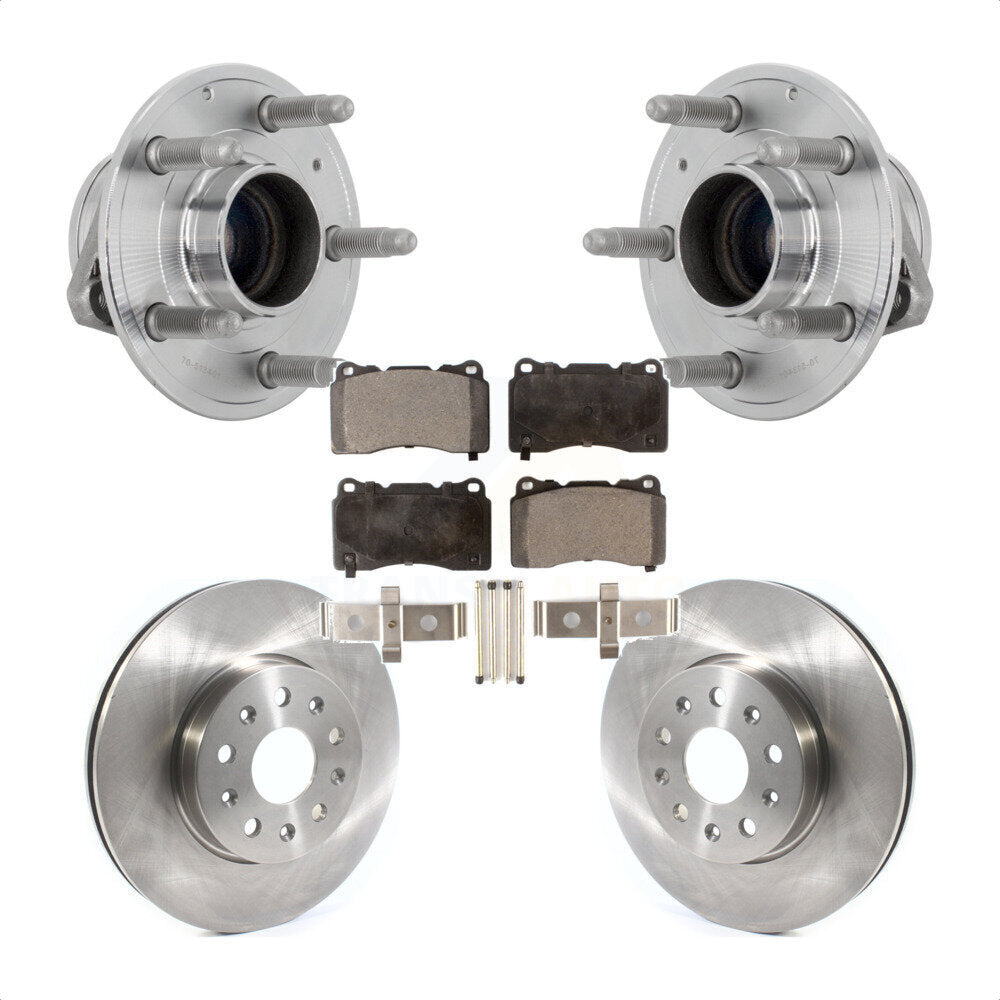 Front Hub Bearing Assembly Disc Brake Rotor Pad Kit For Chevrolet Camaro Cadillac CTS CT6 KBB-132242