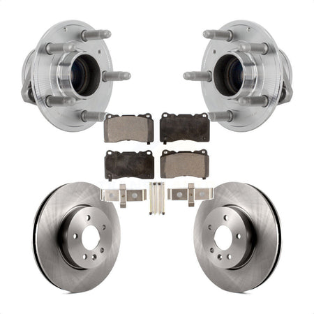 Front Hub Bearing Assembly Disc Brake Rotors And Semi-Metallic Pads Kit For Cadillac ATS KBB-132243