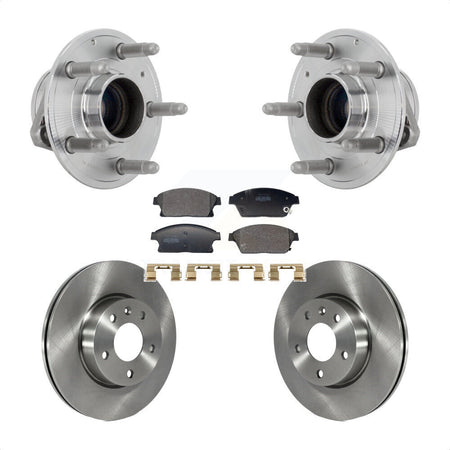 Front Hub Bearing Assembly Disc Brake Rotors And Semi-Metallic Pads Kit For Cadillac ATS KBB-132245