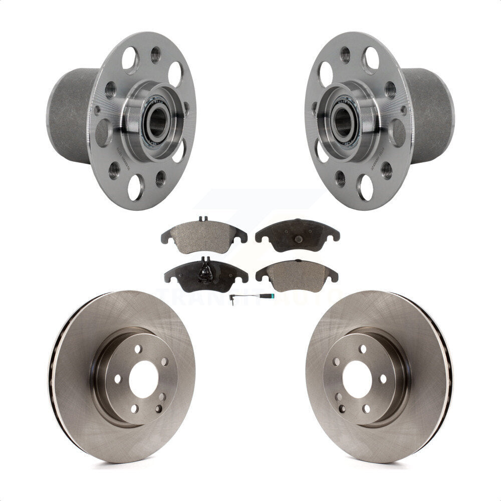 Front Hub Bearing Assembly Disc Brake Rotor And Pads Kit For Mercedes-Benz E350 E400 E250 KBB-132250