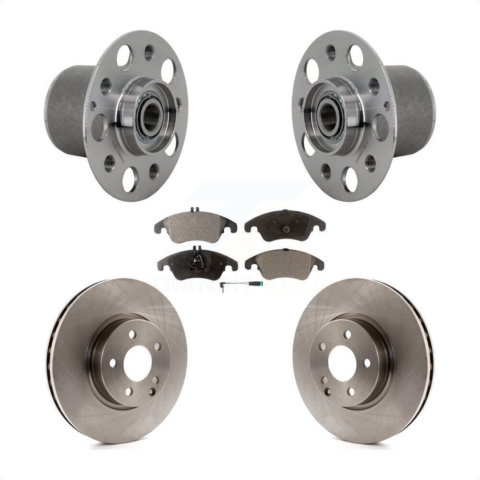 Front Hub Bearing Assembly Disc Brake Rotor And Pads Kit For Mercedes-Benz E350 E400 E250 KBB-132250