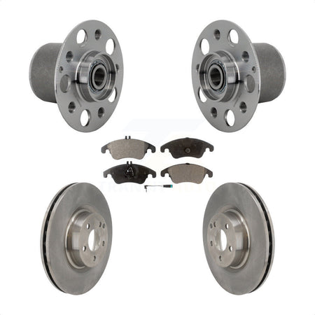 Front Hub Bearing Assembly Disc Brake Rotors And Pads Kit For Mercedes-Benz E400 E550 KBB-132252