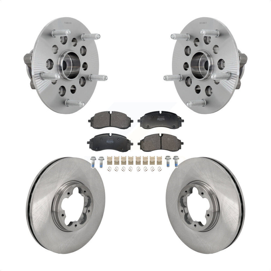 Front Hub Bearing Assembly Disc Brake Rotor And Semi-Metallic Pads Kit For Ford E-Transit KBB-132253