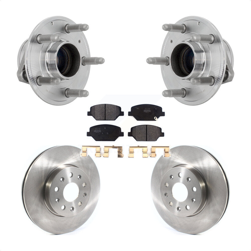 Front Hub Bearing Disc Brake Rotor & Pad Kit For Chevrolet Camaro Without Brembo Calipers KBB-132255