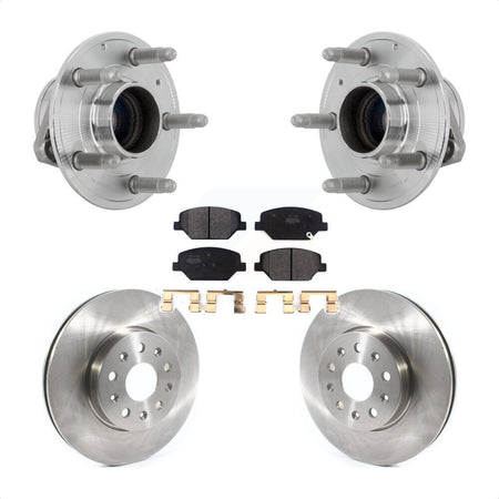 Front Hub Bearing Disc Brake Rotor & Pad Kit For Chevrolet Camaro Without Brembo Calipers KBB-132255