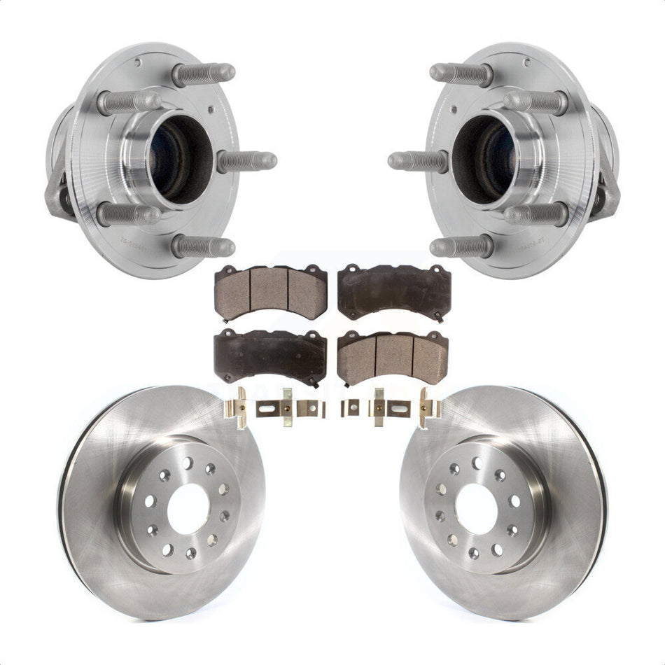 Front Hub Bearing Assembly Disc Brake Rotors And Pads Kit For Chevrolet Camaro LT LS KBB-132256