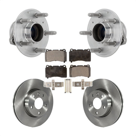 Front Hub Bearing Assembly Disc Brake Rotor & Pad Kit For 2019 Cadillac ATS Base with RWD KBB-132257
