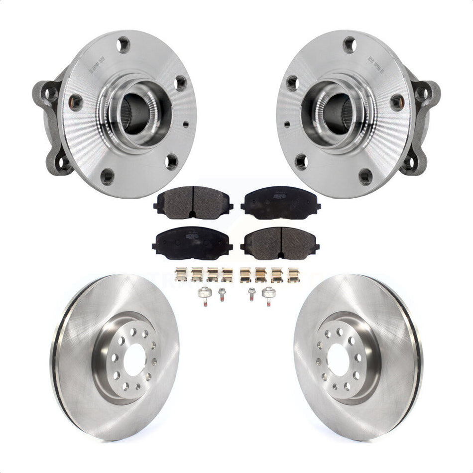 Front Hub Bearing Assembly Disc Brake Rotor And Pads Kit For Volkswagen Atlas Cross Sport KBB-132258