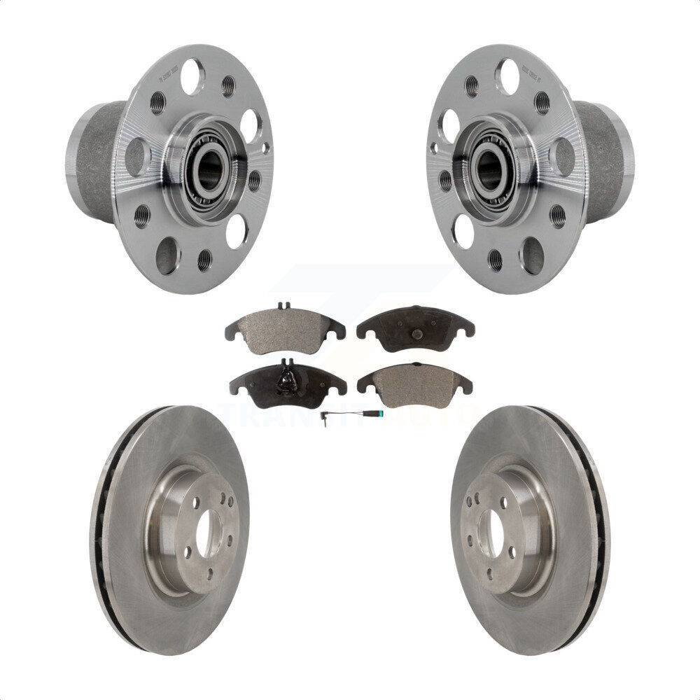 Front Hub Bearing Assembly Disc Brake Rotors And Pads Kit For Mercedes-Benz C250 E550 KBB-132263