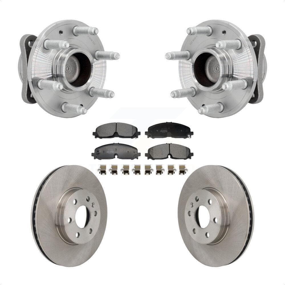 Front Hub Bearing Brake Rotor And Pad Kit For 2021-2022 Chevrolet Colorado GMC Canyon RWD KBB-132265