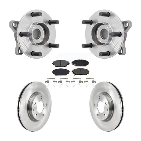 Front Hub Bearing Assembly Disc Brake Rotors And Pads Kit For 2020-2022 Mazda CX-30 KBB-132271