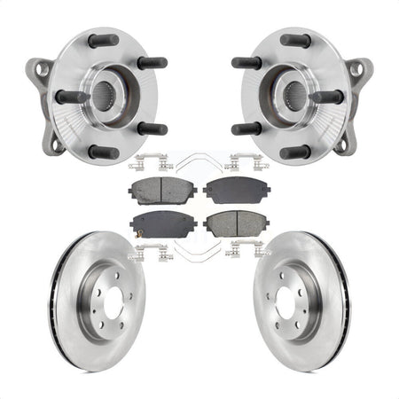 Front Hub Bearing Brake Rotor & Pad Kit For 21-22 Mazda 3 Vehicles Manufactured In Mexico KBB-132272