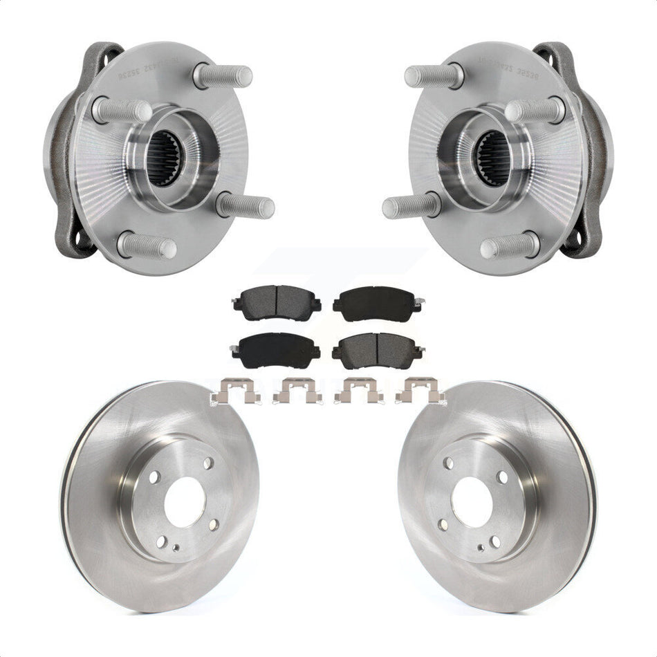 Front Hub Bearing Assembly Disc Brake Rotors And Pads Kit For Toyota Yaris iA Scion KBB-132277