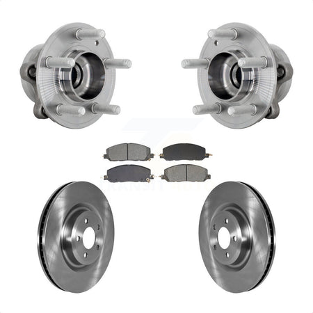Front Hub Bearing Brake Rotor & Pads Kit For Ford Explorer Lincoln Aviator Police Utility KBB-132278