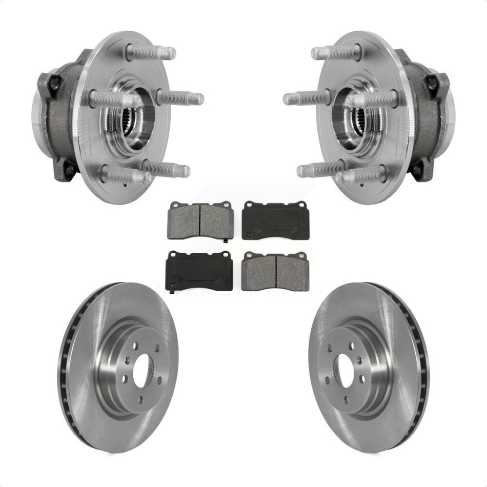 Front Hub Bearing Assembly Disc Brake Rotors And Semi-Metallic Pads Kit For Tesla S X KBB-132279