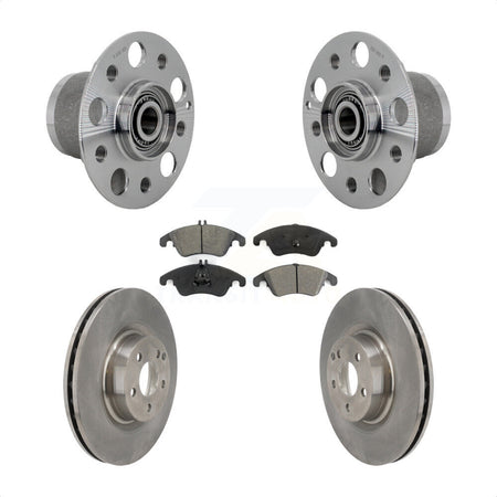 Front Hub Bearing Assembly Disc Brake Rotors And Pads Kit For Mercedes-Benz C250 E550 KBB-132284