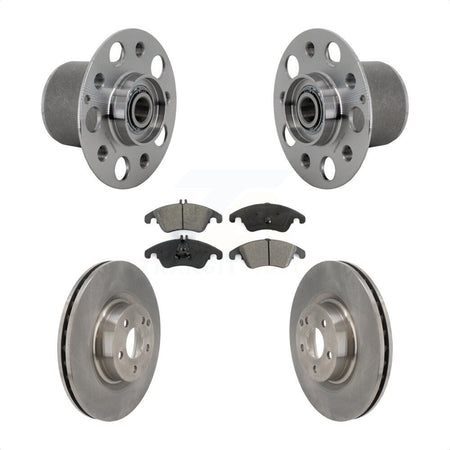 Front Hub Bearing Assembly Disc Brake Rotors And Pads Kit For Mercedes-Benz E400 E550 KBB-132285